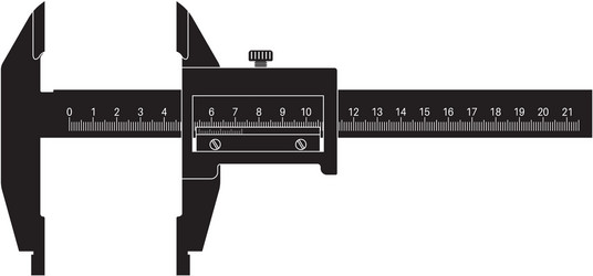 Caliper black drawing Royalty Free Vector Image