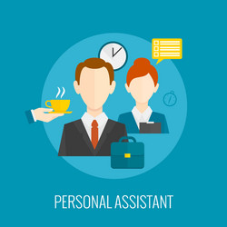 personal assistant icon vector