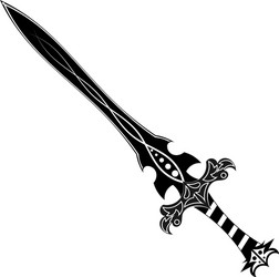 Sword tattoo vector