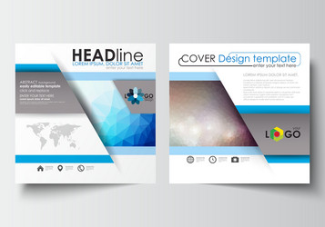 Business templates for square design brochure vector