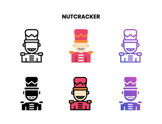 nutcracker icon with different style vector image