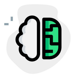 smart brain a programmed software in cyberspace vector image