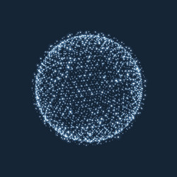 Sphere consisting of points globe grid vector