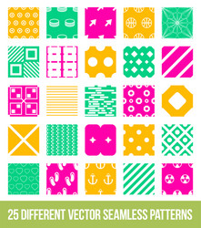 different ornamental geometric big pattern set vector image