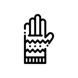 glove icon thin linear style design isolated vector image