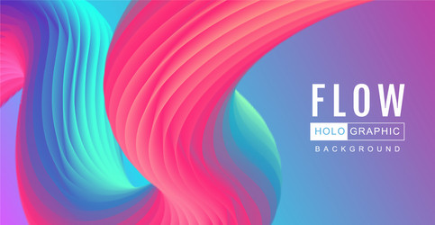 gradient abstract 3d fluid background vector image