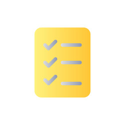 shopping list flat gradient color ui icon vector image