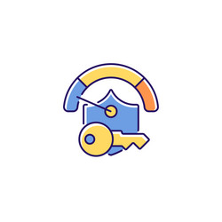 Weak password rgb color icon vector