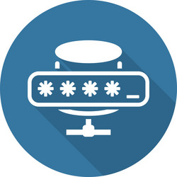 database protection icon flat design vector