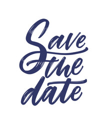 Elegant Save The Date Script vector image