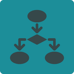 flowchart icon from commerce buttons overcolor set vector image