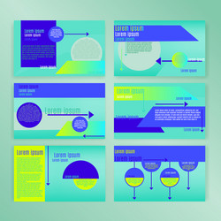Powerpoint slides presentation templates set can vector