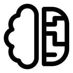 smart brain a programmed software in cyberspace vector image