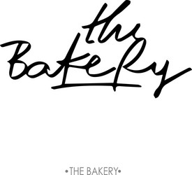 bakery hand drawn calligraphy lettering branding vector