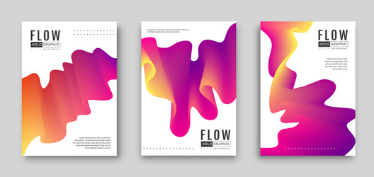 gradient abstract 3d fluid background vector image