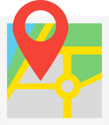 map and marker flat icon simple element vector image