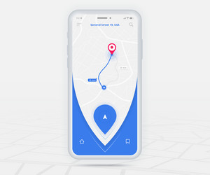 map gps navigation app ux ui concept mobile vector image