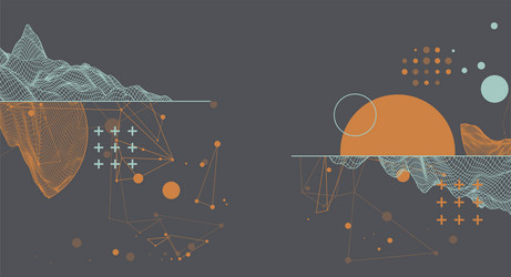 Modern Wireframe Abstract Background vector image