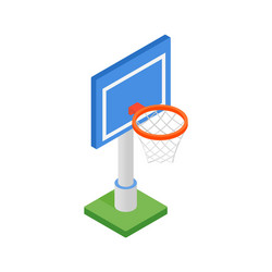 basketball goal on a playground isometric 3d icon vector