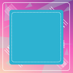 dashed line blank square in color thin and thick vector image