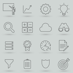 Data analysis statistics analytics icon set vector