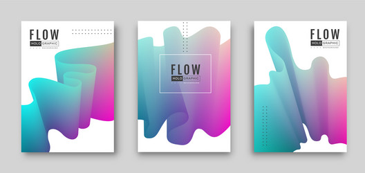 gradient abstract 3d fluid background vector image
