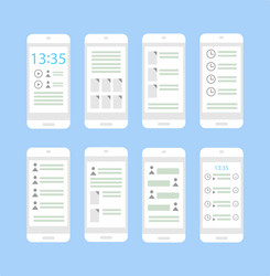 Interface Templates - UI Elements vector image