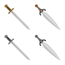 isolated object game and armor icon set vector image