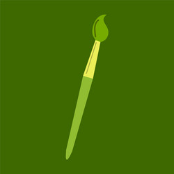 paint and brush isolated objects on background vector image
