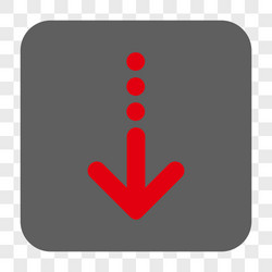 send down rounded square button vector image