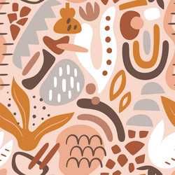 Warm Boho Abstract Pattern vector image