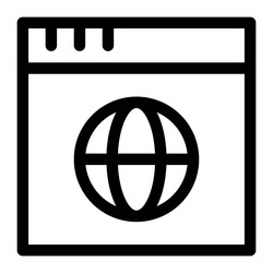 web browser window for displaying information vector image