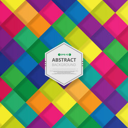 abstract of colorful square pattern with shadow vector image