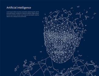 Artificial intelligence round colorful Royalty Free Vector