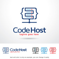 code host logo template vector image