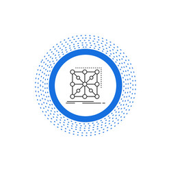 Data framework app cluster complex line icon vector