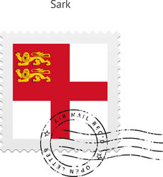 sark flag postage stamp vector