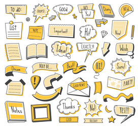 Doodle Diary Planner Stickers vector image