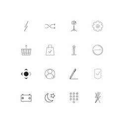 Interface linear thin icons set outlined simple vector