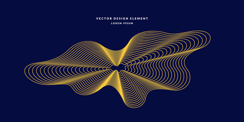 modern abstract element with colored lines vector image