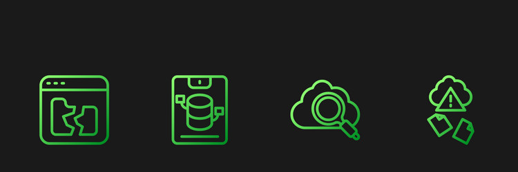 set line search cloud computing broken file vector image