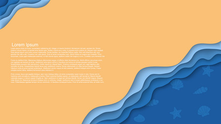 Paper sea beach abstract ocean summer travel Vector Image
