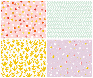 Simple abstract patterns set Royalty Free Vector Image