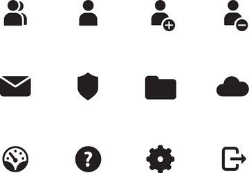 Account & User Interface Icons vector image