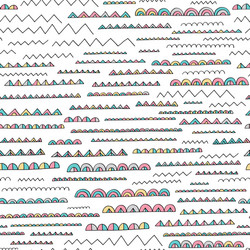 Hand drawn abstract pattern in memphis style vector