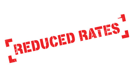 Reduced rates rubber stamp Royalty Free Vector Image
