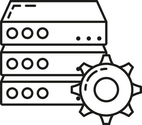 remote computer server data exchange cloud icon vector image
