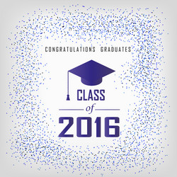 a graduating class in 2016 graphics elements vector image