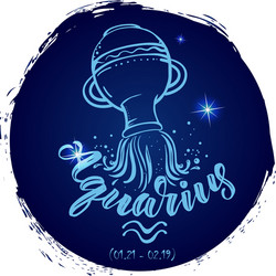 Aquarius Zodiac Sign Vector Image
