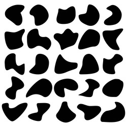 Blob shapes set random blotch inkblot stone vector